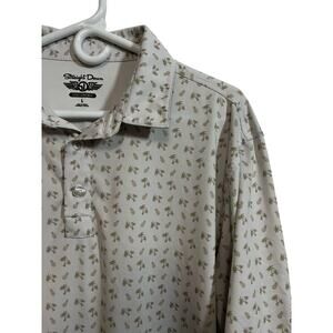 Straight Down Golf Polo Shirt L Pineapples Palm Trees University of Louisville